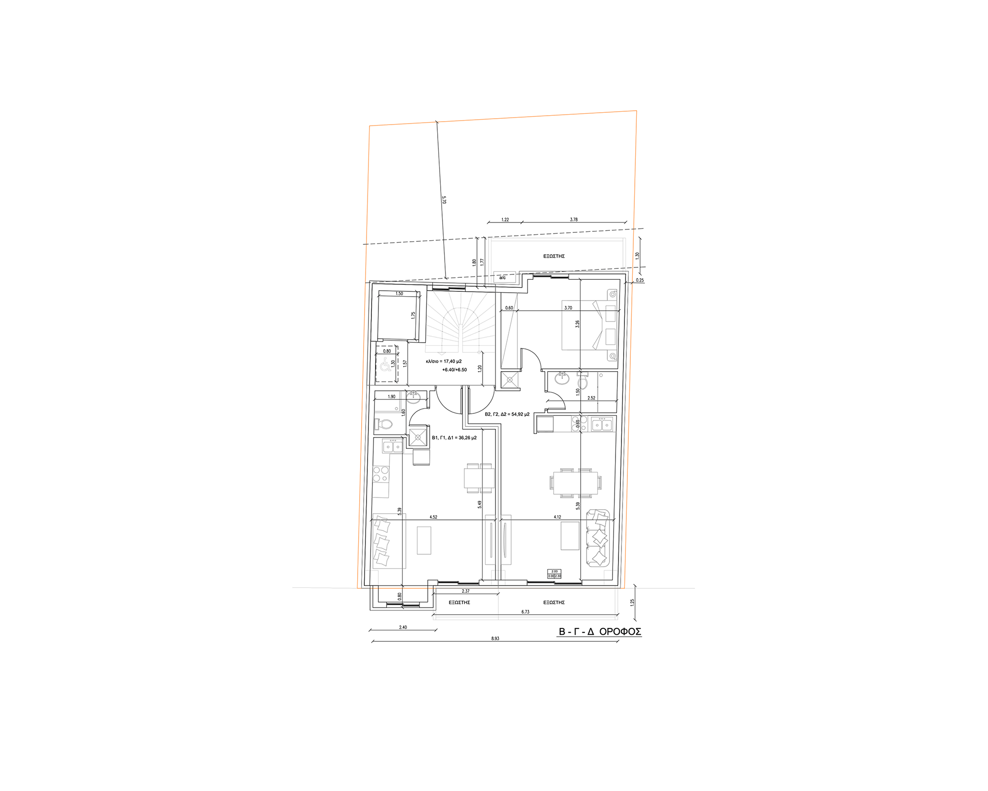 F2-3-4 (室内36.00平方米/阳台4.00平方米)